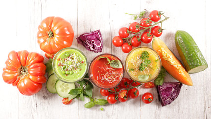 cold soup- gazpacho or vegetable smoothie