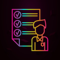 Corporate and business, cv, report, resume, skills nolan icon. Simple thin line, outline vector of Corporate and business icons for ui and ux, website or mobile application