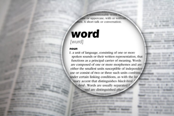 An illustrative concept design to explain the word 'Word'.
