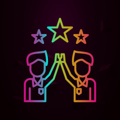 Corporate and business, partner, success, team, teamwork nolan icon. Simple thin line, outline vector of Corporate and business icons for ui and ux, website or mobile application