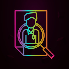 Corporate and business, career, curriculum, human, job research nolan icon. Simple thin line, outline vector of Corporate and business icons for ui and ux, website or mobile application