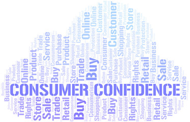 Obraz premium Consumer Confidence word cloud collage made with text only.