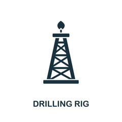 Drilling Rig icon from industrial collection. Simple line Drilling Rig icon for templates, web design and infographics