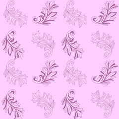 The background is seamless, with a delicate texture with leaves. Abstract image. 