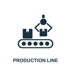 Production Line icon from industrial collection. Simple line Production Line icon for templates, web design and infographics