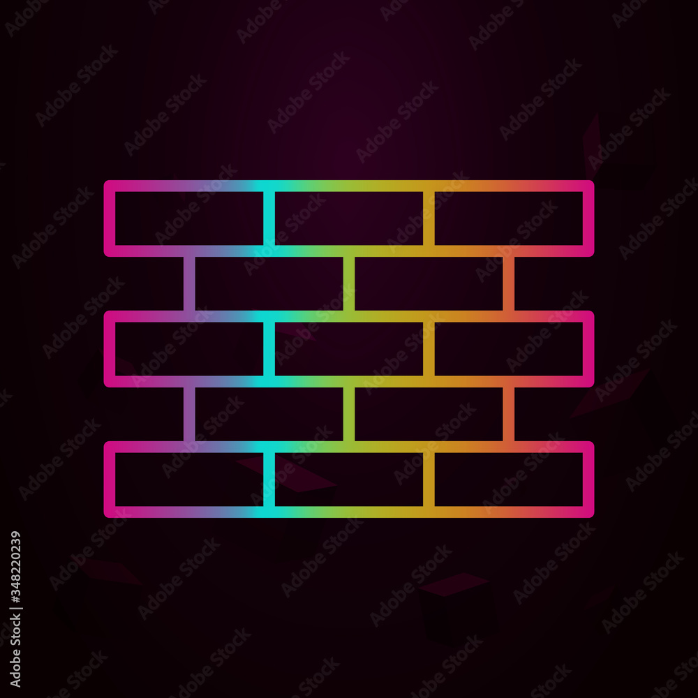 Poster brick nolan icon simple thin line, outline vector of construction icons for ui and ux, website or mo
