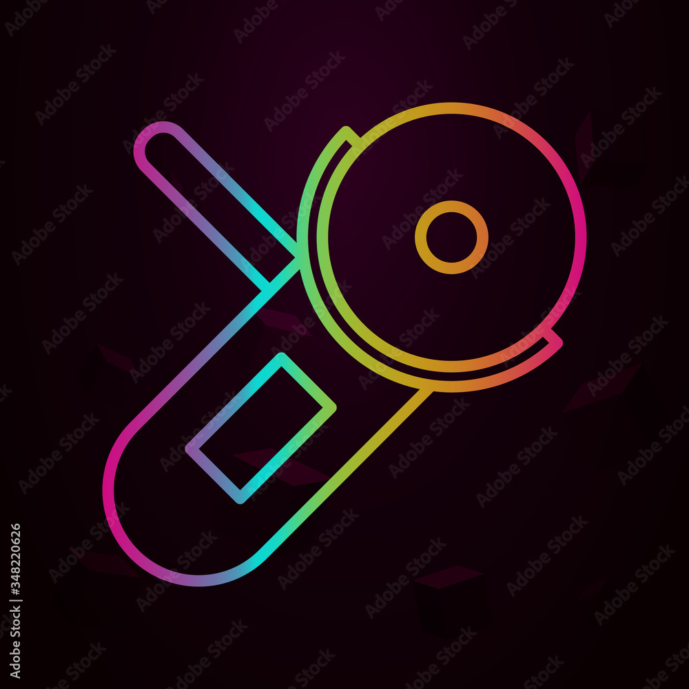 Poster grinder nolan icon simple thin line, outline vector of construction icons for ui and ux, website or 