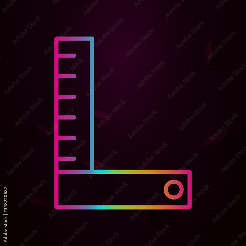 Poster ruler nolan icon simple thin line, outline vector of construction icons for ui and ux, website or mo
