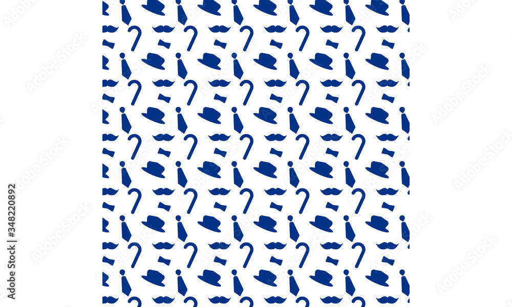 Poster vector seamless retro pattern with mustache. can be used for wallpaper, pattern fills, web page back