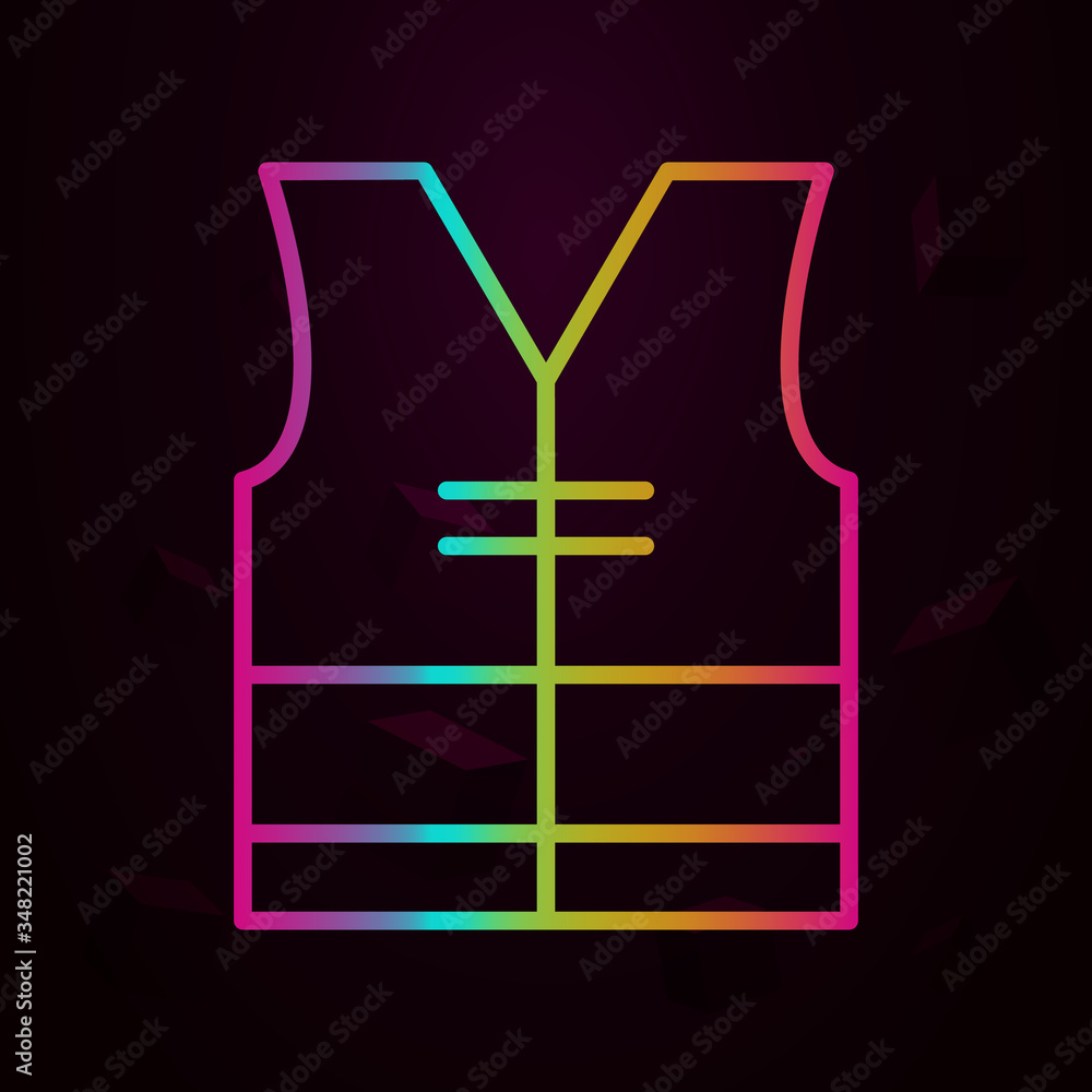 Poster vest nolan icon simple thin line, outline vector of construction icons for ui and ux, website or mob