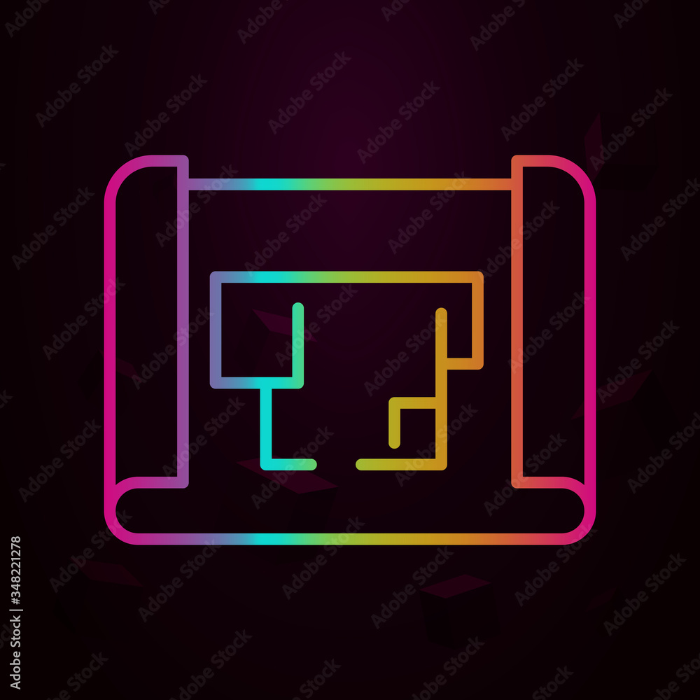 Aufkleber plan nolan icon simple thin line, outline vector of construction icons for ui and ux, website or mob