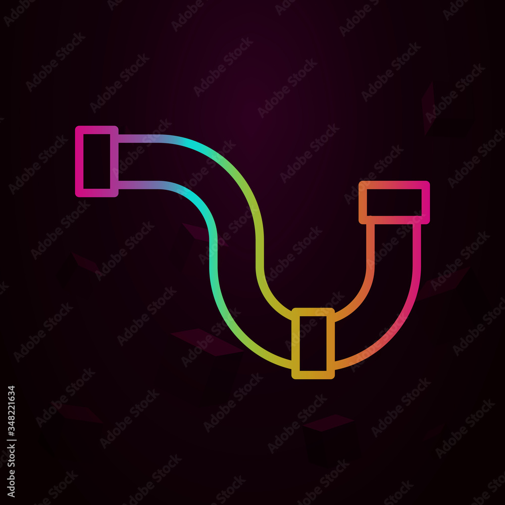 Poster pipe nolan icon simple thin line, outline vector of construction icons for ui and ux, website or mob