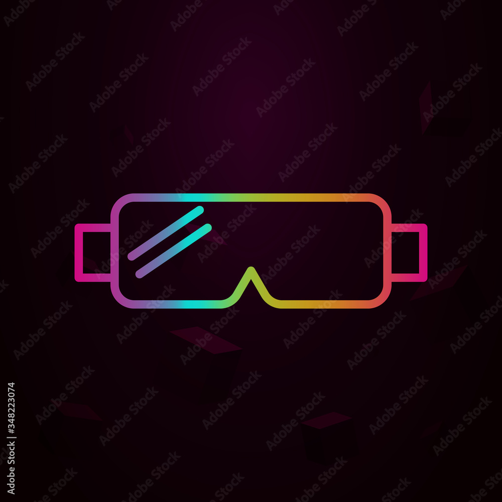 Poster mask nolan icon simple thin line, outline vector of construction icons for ui and ux, website or mob