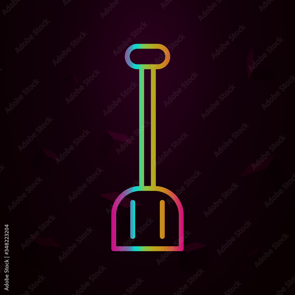 Poster shovel nolan icon simple thin line, outline vector of construction icons for ui and ux, website or m