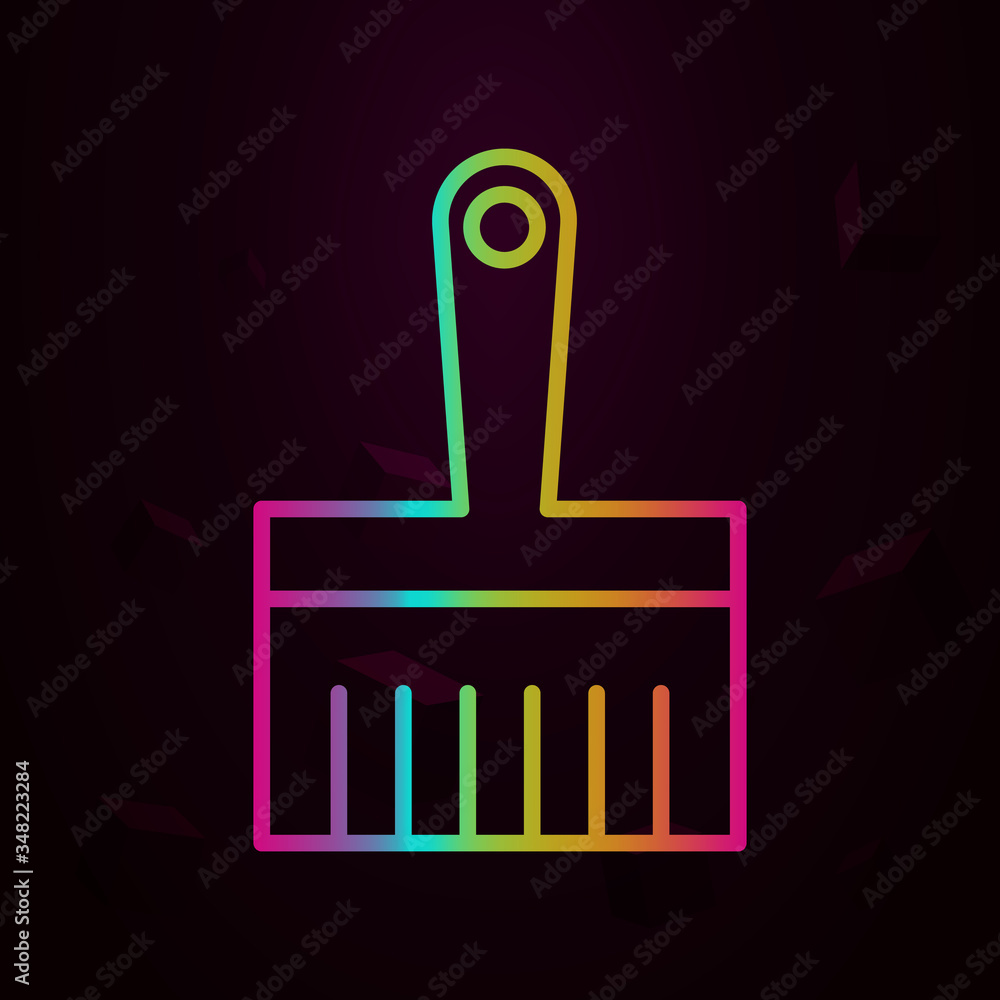 Poster paint brush nolan icon simple thin line, outline vector of construction icons for ui and ux, website
