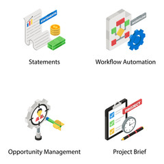 
Human Resources and Recruitment Isometric Vectors Pack 
