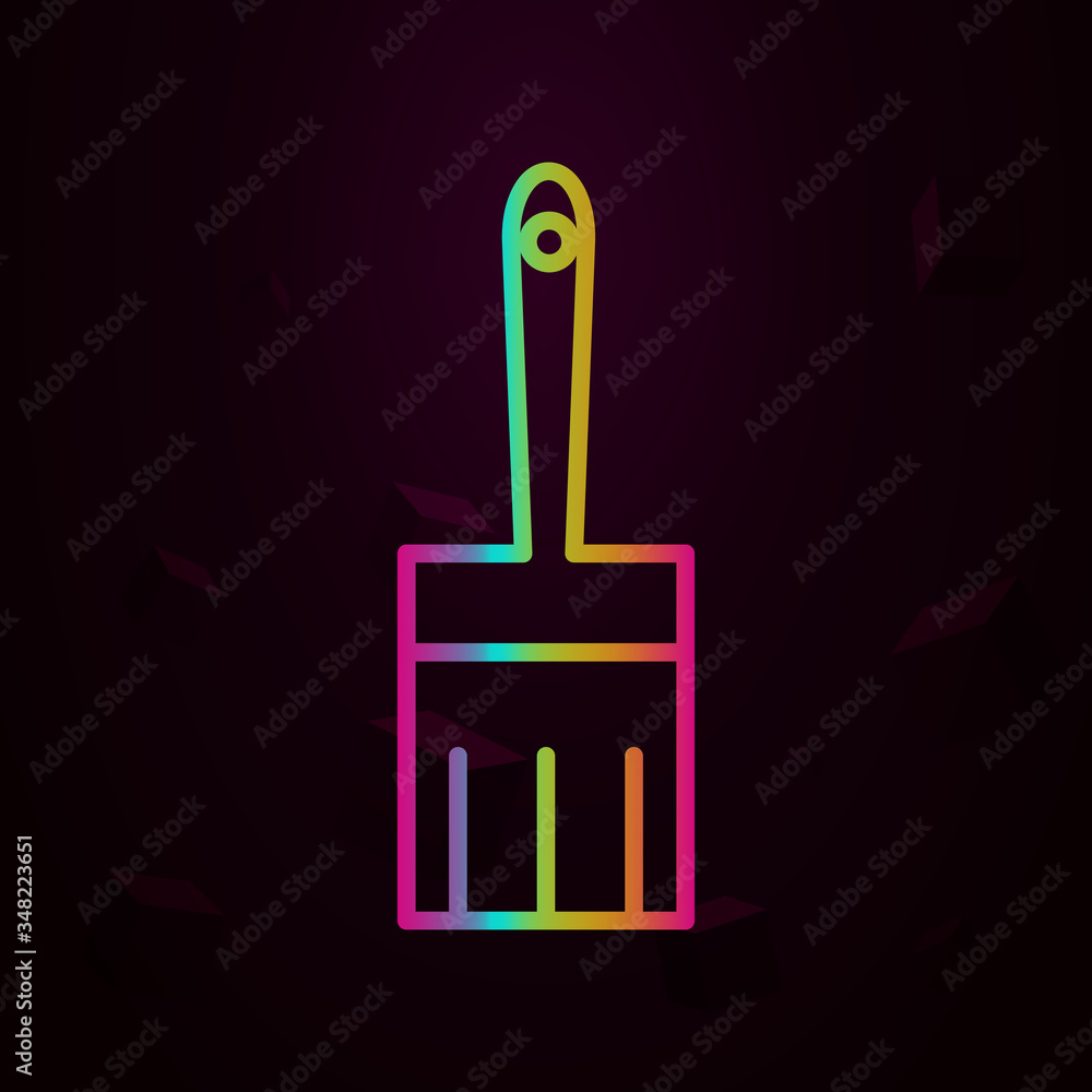 Poster paint brush nolan icon simple thin line, outline vector of construction icons for ui and ux, website