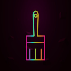 paint brush nolan icon Simple thin line, outline vector of Construction icons for ui and ux, website or mobile application