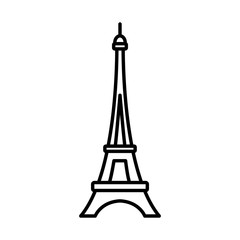 bastille day concept, eiffel tower icon, line style