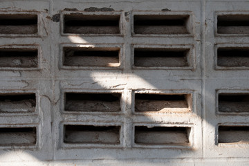 old concrete wall vintage white with light and shadow