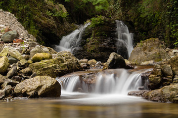 Fototapeta premium Piminoro waterfall, in the Aspromonte national park.