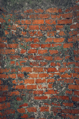 Old brick wall texture. Ancient wall background. 