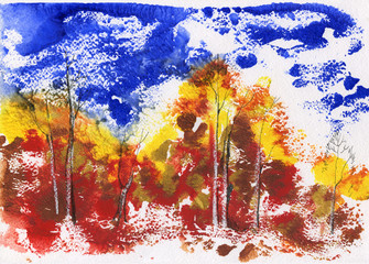 Autumn monotype