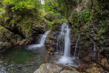 Fototapeta na wymiar Piminoro waterfall, in the Aspromonte national park.