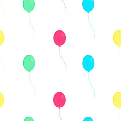 This is a seamless pattern texture of balloon on white background. 