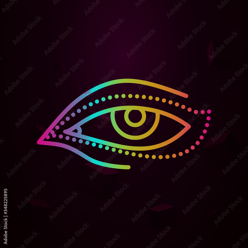 Poster eye wrinkle, blepharoplasty nolan icon simple thin line, outline vector of anti age icons for ui and