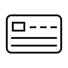 shopping online concept, credit card icon, line style