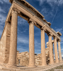 Obraz premium Athens, old city view of ancient ruins. Greece.