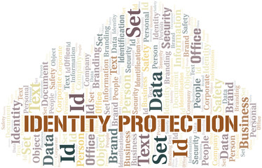 Obraz premium Identity Protection word cloud collage made with text only.
