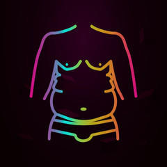 Fat man figure nolan icon Simple thin line, outline vector of Anti age icons for ui and ux, website or mobile application