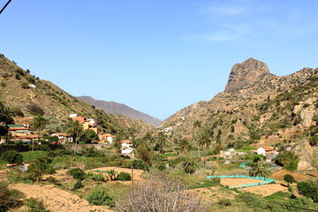 La Gomera - Roque El Cano above the town of Vallehermoso