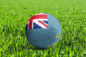 Tuvalu Flag on Soccer Ball