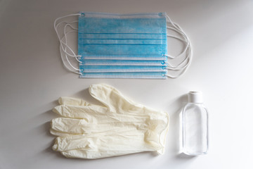 Kit for the prevention and protection from the corona virus - Surgical facial masks and sanitizer...