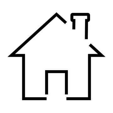 house shape icon, line style