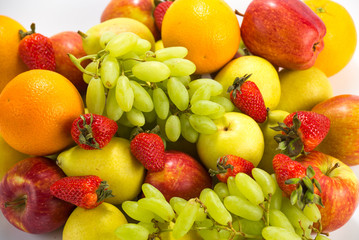 grape apple pear strawberry orange.