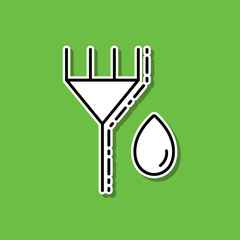 Paint brush sticker icon. Simple thin line, outline vector of beauty, make up, cosmetics icons for ui and ux, website or mobile application