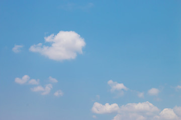 White  clouds in the sky.