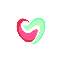 modern heart logo design