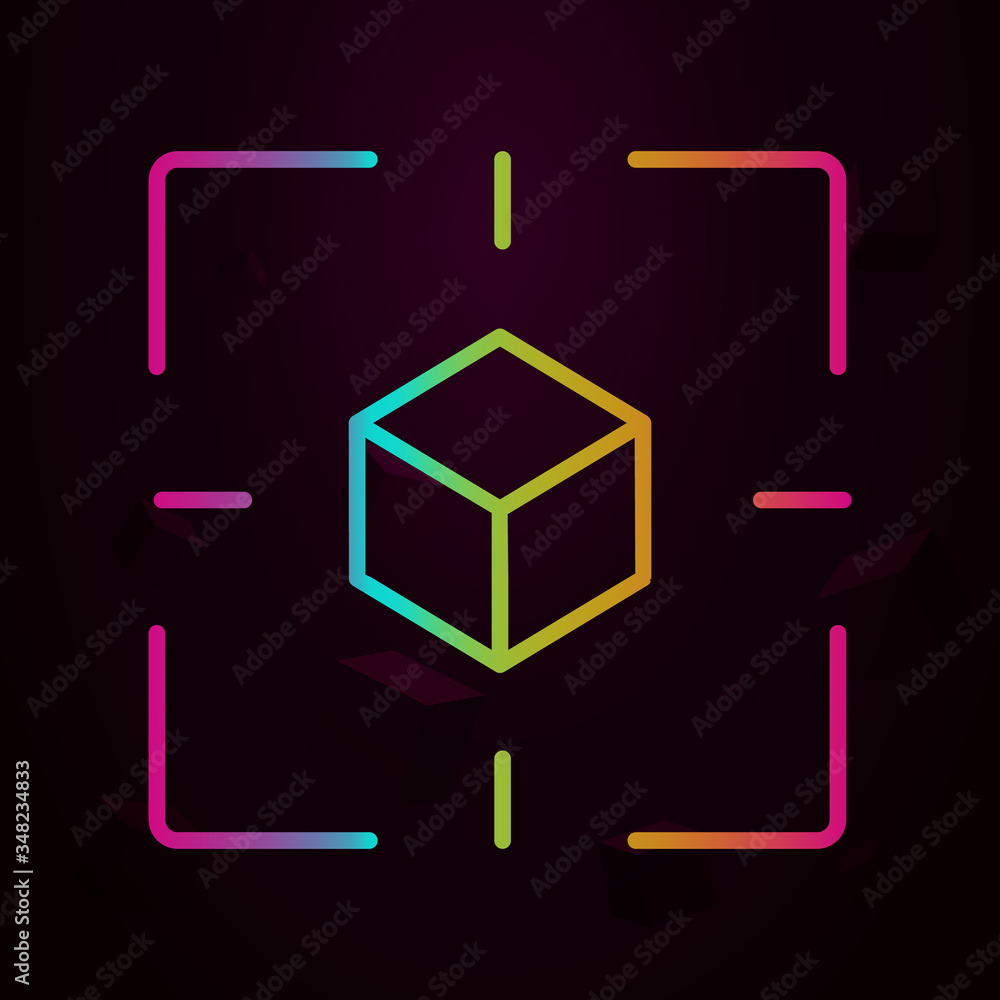 Aufkleber tracking, augmented reality nolan icon simple thin line, outline vector of augmented reality icons f