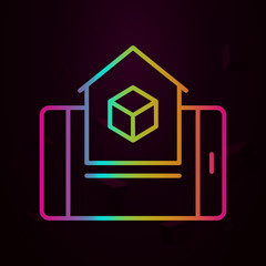 Augmented reality, home, mobile nolan icon Simple thin line, outline vector of Augmented reality icons for ui and ux, website or mobile application