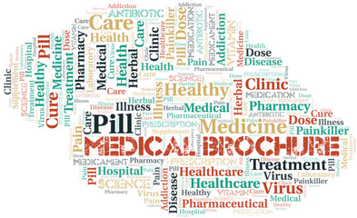 Medical Brochure word cloud collage made with text only.