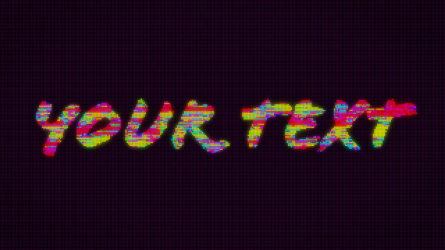 Colourful Glitchy Titles