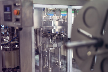 Drinking water of factory or plant production, industrial interior, water treatment plant, water purification and delivery business, combating the lack of clean water among the population