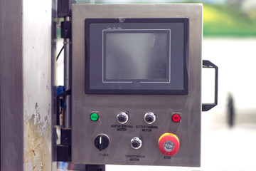 Fototapeta premium Drinking water of factory or plant production, industrial interior, water treatment plant, water purification and delivery business, combating the lack of clean water among the population