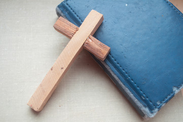 cross on a table