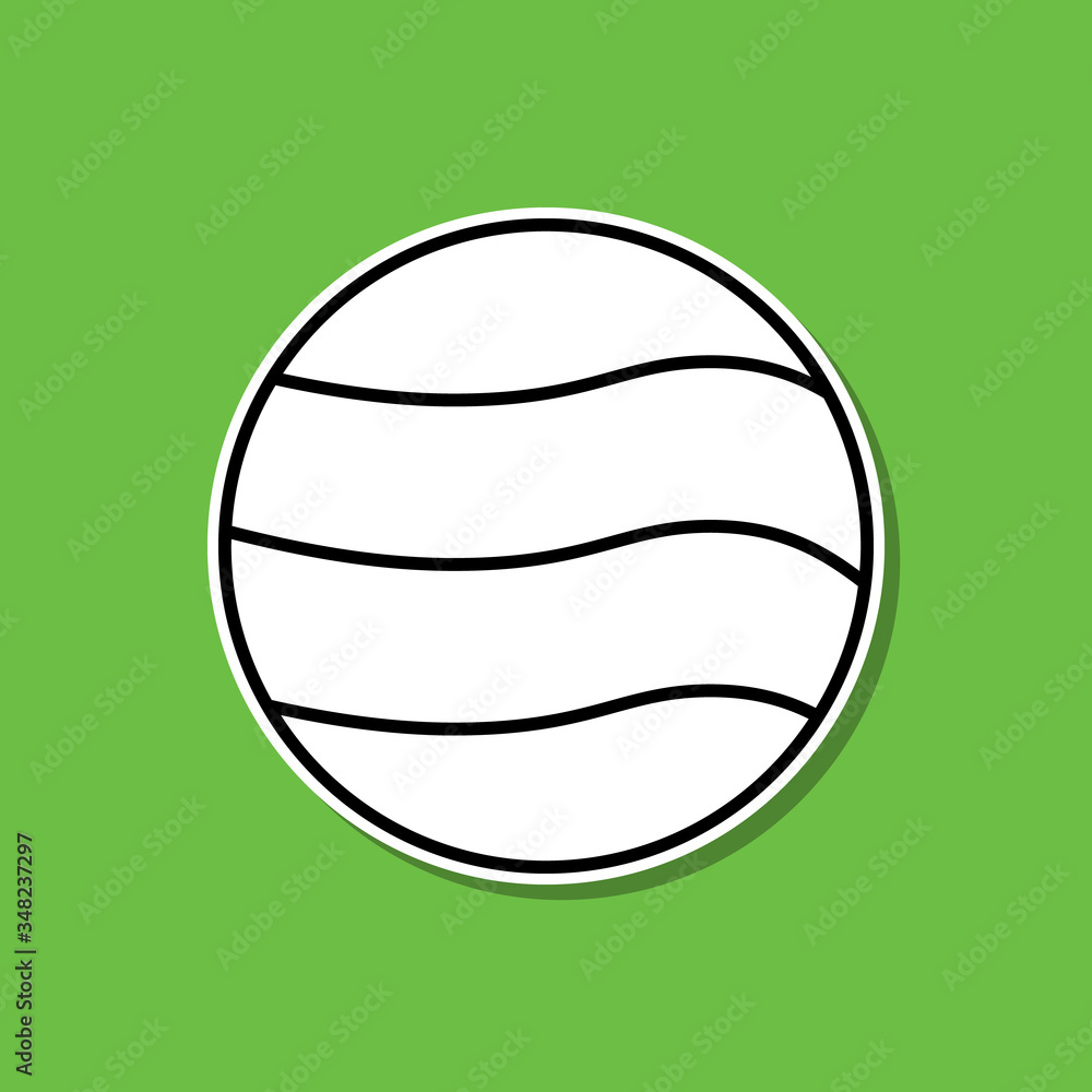 Aufkleber planet sticker icon. simple thin line, outline vector of cartooning space icons for ui and ux, websi
